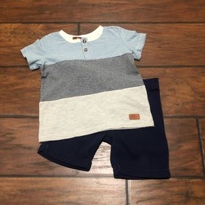 Toddler Boys 7 For All Mankind Shirt & Shorts Set